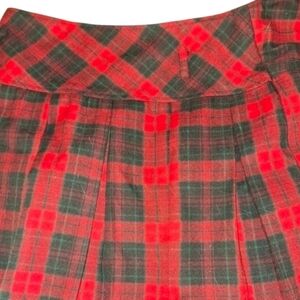 Punk Plaid Red and Black Women's Mini Skirt Size Large